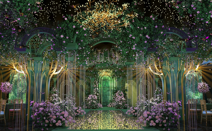 马龙奇妙森林婚礼堂效果展示